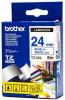 Ruban BROTHER TZ253 pour �tiqueteuses ( bleu/blanc) 24 mm lamin� et perfor�